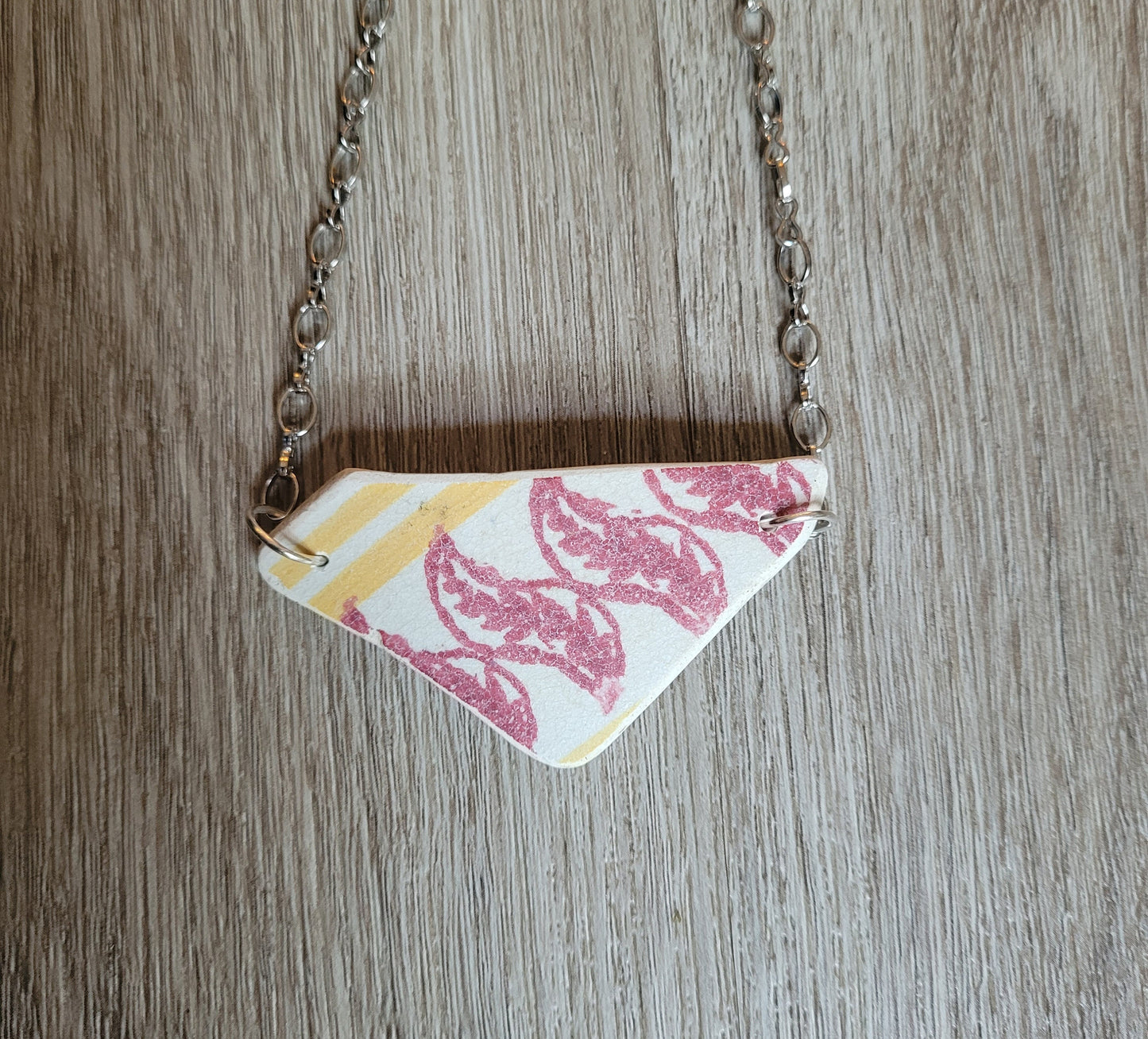 Genuine Sea Pottery Pendant Beach Ceramic Necklace Beach Ceramic Charm Unique Gift Blue Sea Pottery Sea Pottery Necklace/2d