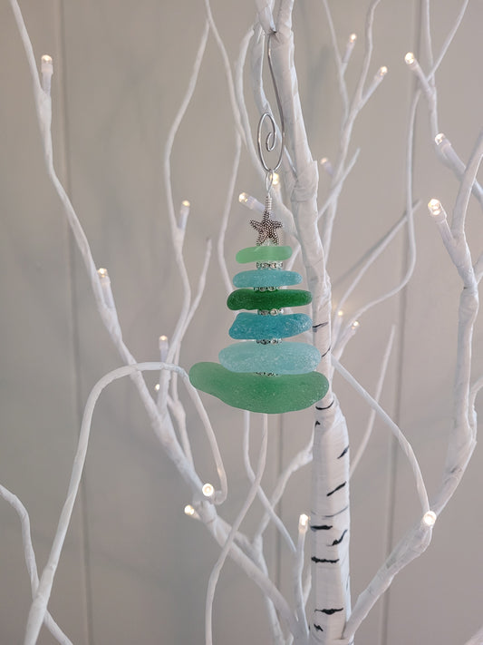 Reserved Genuine sea glass tree