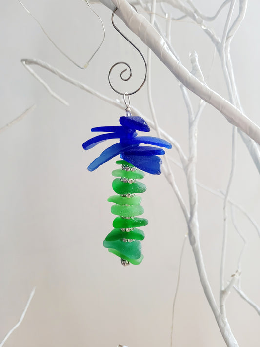 Genuine Sea Glass Palm Tree