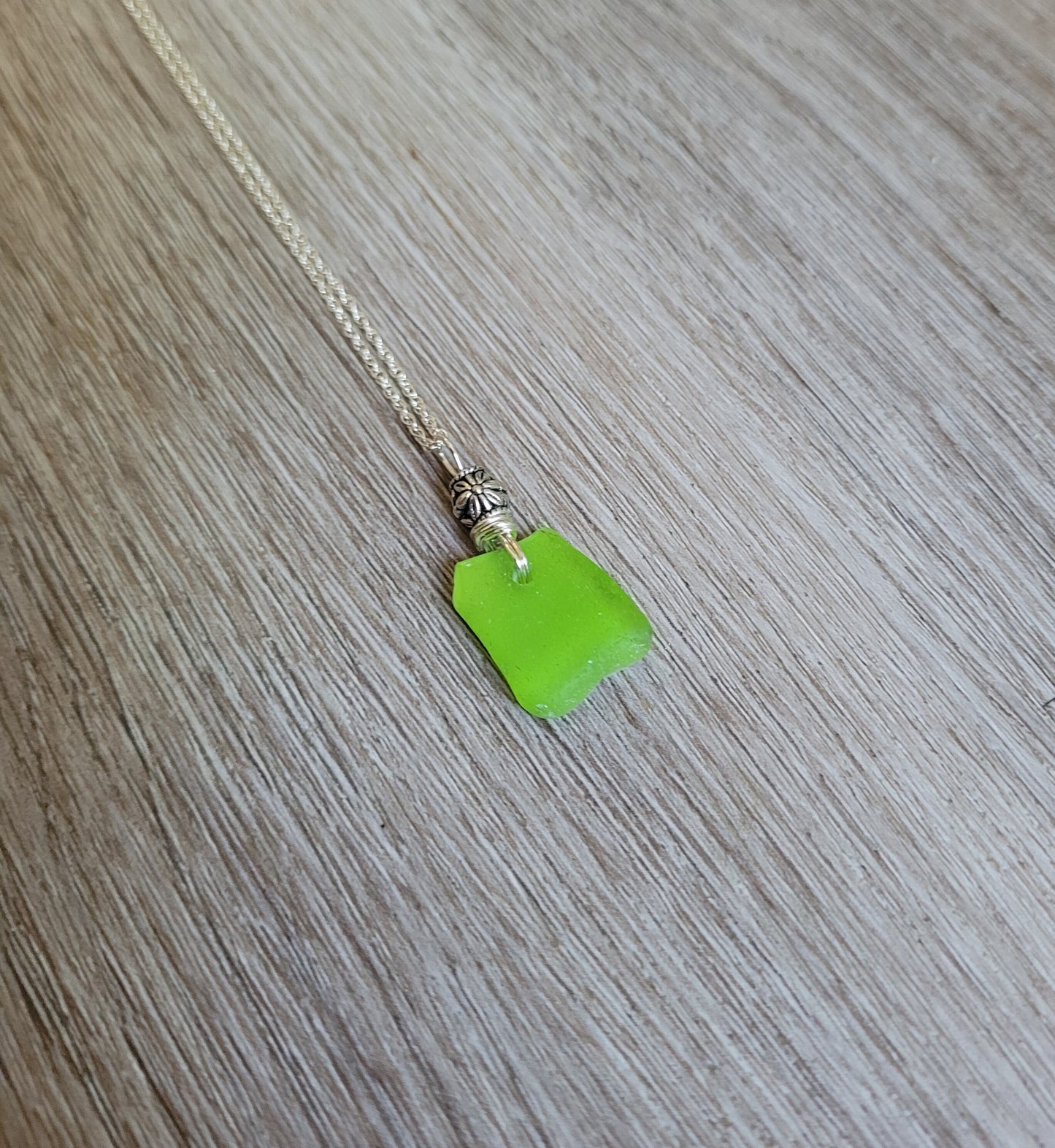 Genuine Sea Glass/Sea Glass Necklace/Sea Glass Pendant/Coastal Jewelry/Nautical Pendant/Genuine Sea Glass Jewelry/60