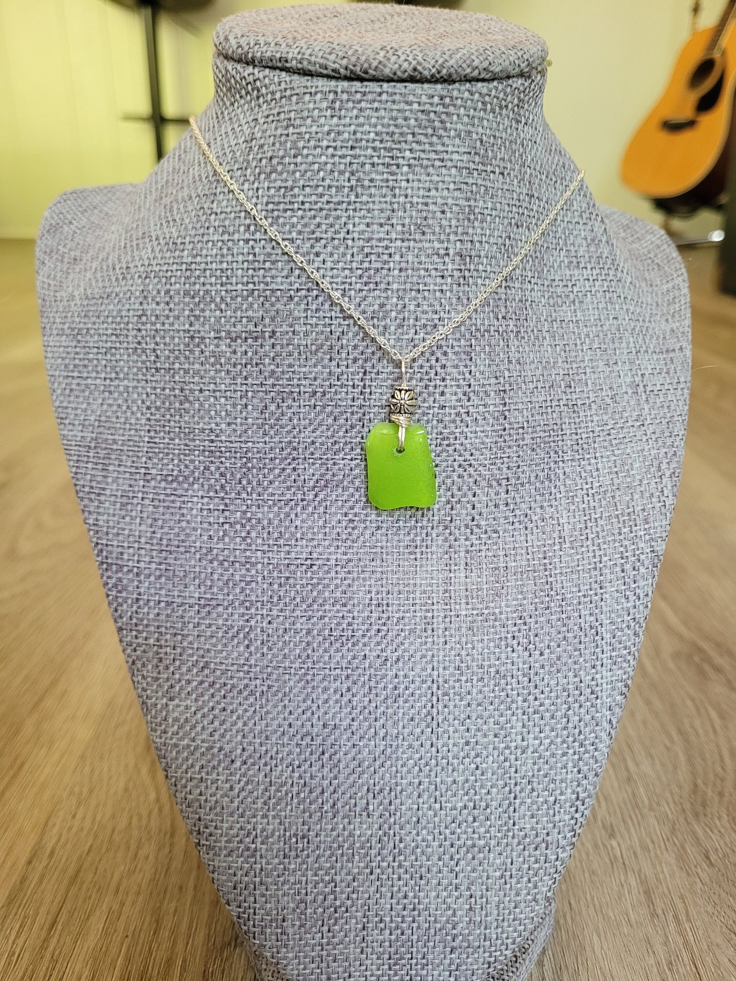 Genuine Sea Glass/Sea Glass Necklace/Sea Glass Pendant/Coastal Jewelry/Nautical Pendant/Genuine Sea Glass Jewelry/60