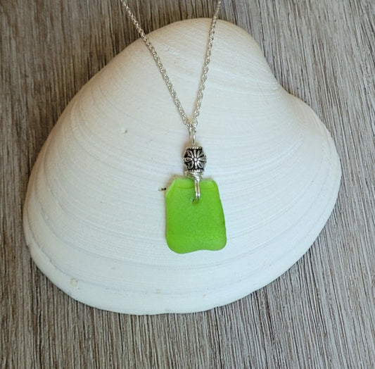 Genuine Sea Glass/Sea Glass Necklace/Sea Glass Pendant/Coastal Jewelry/Nautical Pendant/Genuine Sea Glass Jewelry/60