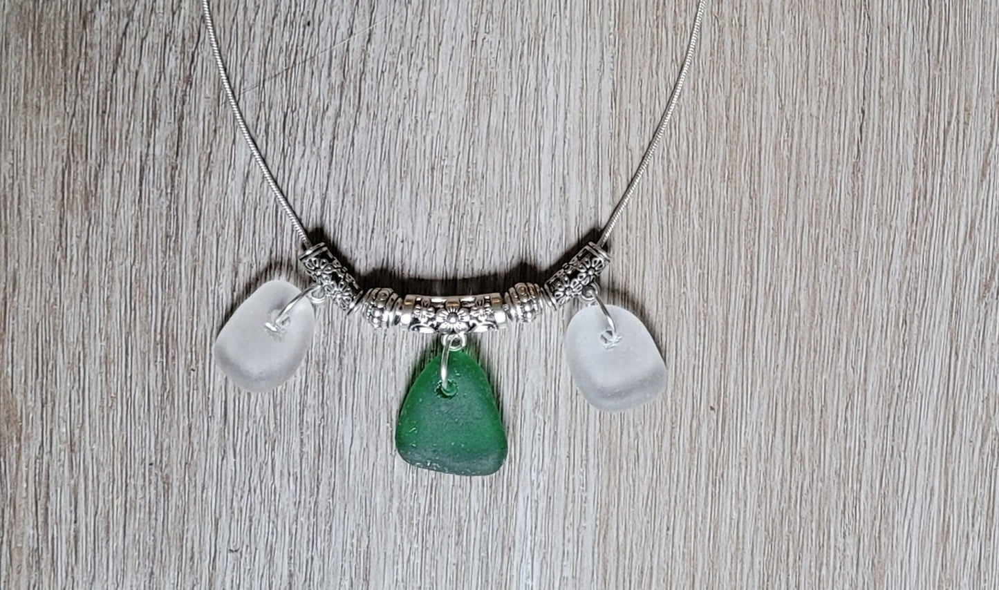 Sea Glass Necklace/Sea Glass Jewelry/Sea Glass Pendant/Genuine Sea Glass/Beach Jewelry/Nautical Jewelry/Gift for Her/Unique Gift/156