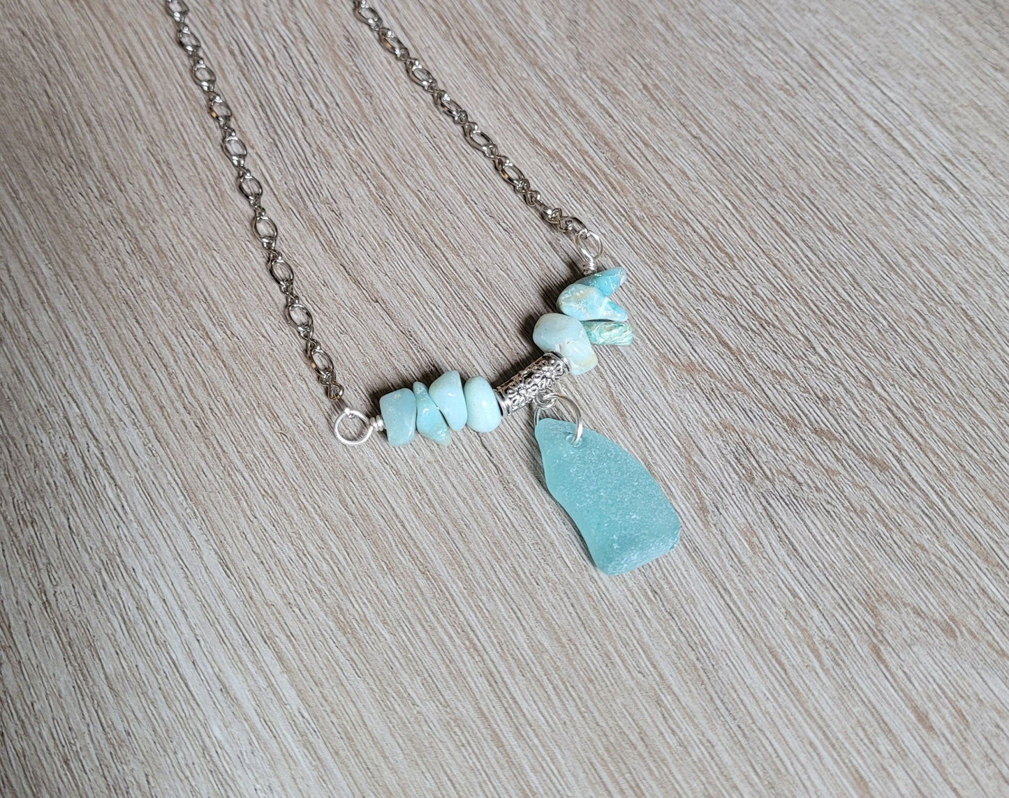 Sea Glass Jewelry/Genuine Sea Glass Necklace/Sea Glass/Beach Glass Necklace/Nautical Necklace/Gift for Her/Unique Gift/155