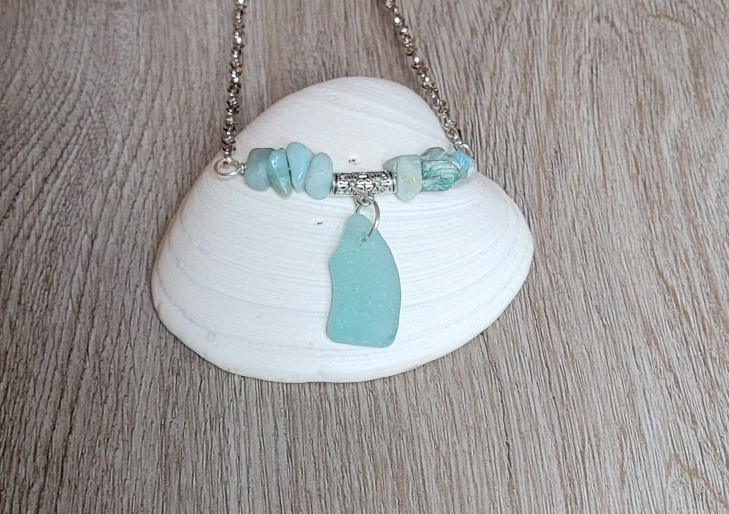 Sea Glass Jewelry/Genuine Sea Glass Necklace/Sea Glass/Beach Glass Necklace/Nautical Necklace/Gift for Her/Unique Gift/155