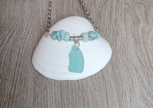 Sea Glass Jewelry/Genuine Sea Glass Necklace/Sea Glass/Beach Glass Necklace/Nautical Necklace/Gift for Her/Unique Gift/155