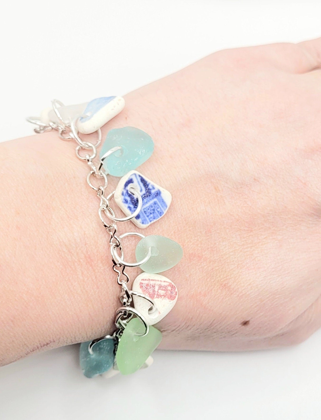 Sea Pottery Bracelet/Genuine Sea Pottery/Charm Bracelet/Unique Gift/Beach Lover Gift