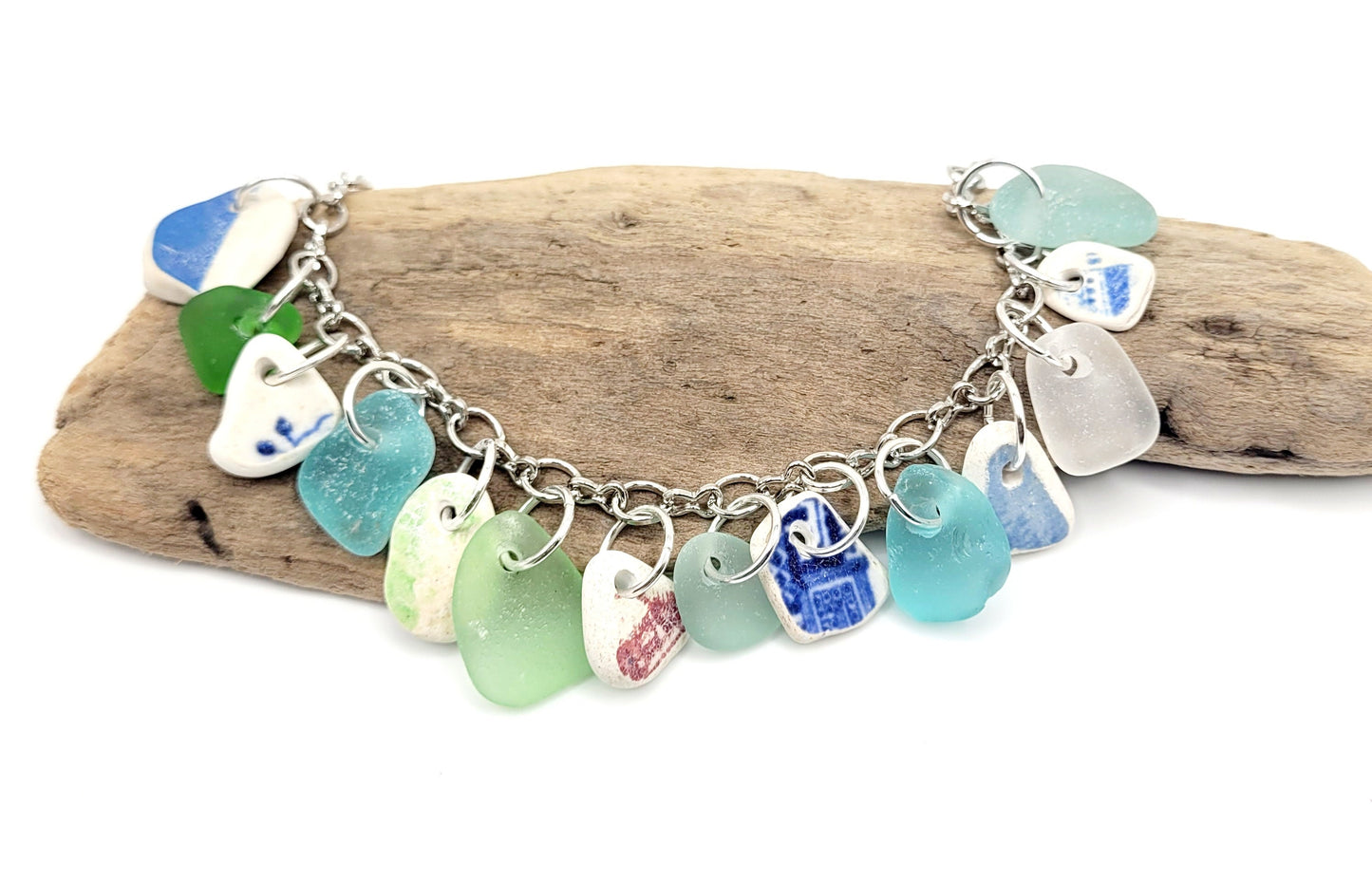 Sea Pottery Bracelet/Genuine Sea Pottery/Charm Bracelet/Unique Gift/Beach Lover Gift