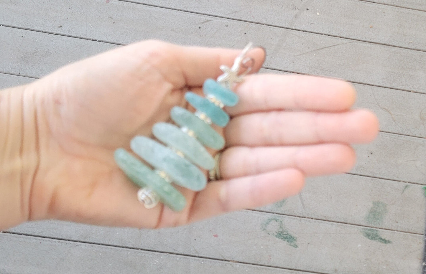 Sea Glass Christmas Tree Ornament/Sea Glass Pine Tree Ornament/Genuine Sea Glass Tree Ornament/27