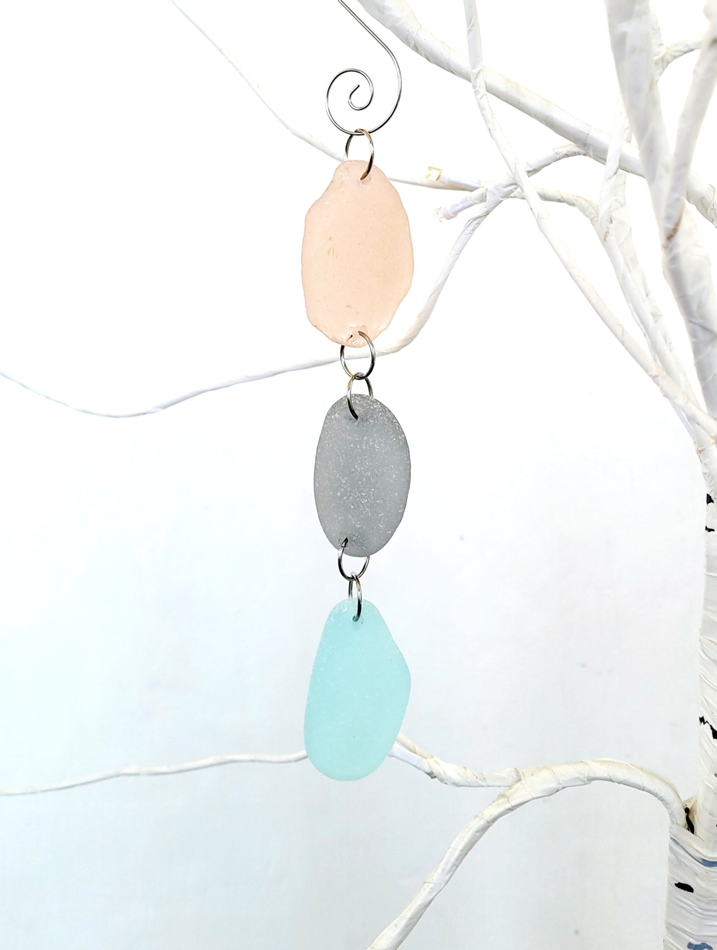 Genuine Sea Glass/Genuine Sea Glass Suncatcher/Mini Sea Glass Suncatcher/Sea Glass Mobile/Lake House Decor/Unique Gift/Gift for Her