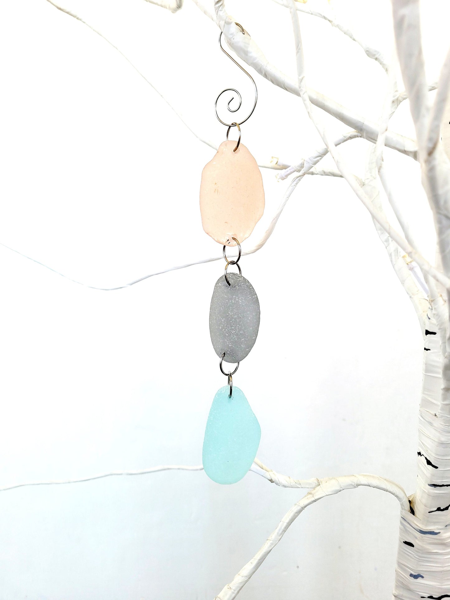 Genuine Sea Glass/Genuine Sea Glass Suncatcher/Mini Sea Glass Suncatcher/Sea Glass Mobile/Lake House Decor/Unique Gift/Gift for Her