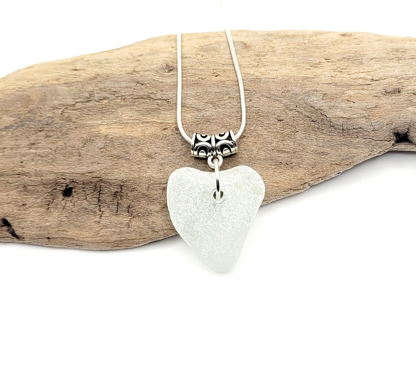 Genuine Sea Glass Pendant/Heart Sea Glass Pendant/Natural Heart Sea Glass Pendant/Anniversary Gift/Gift for her/Unique Gift/132