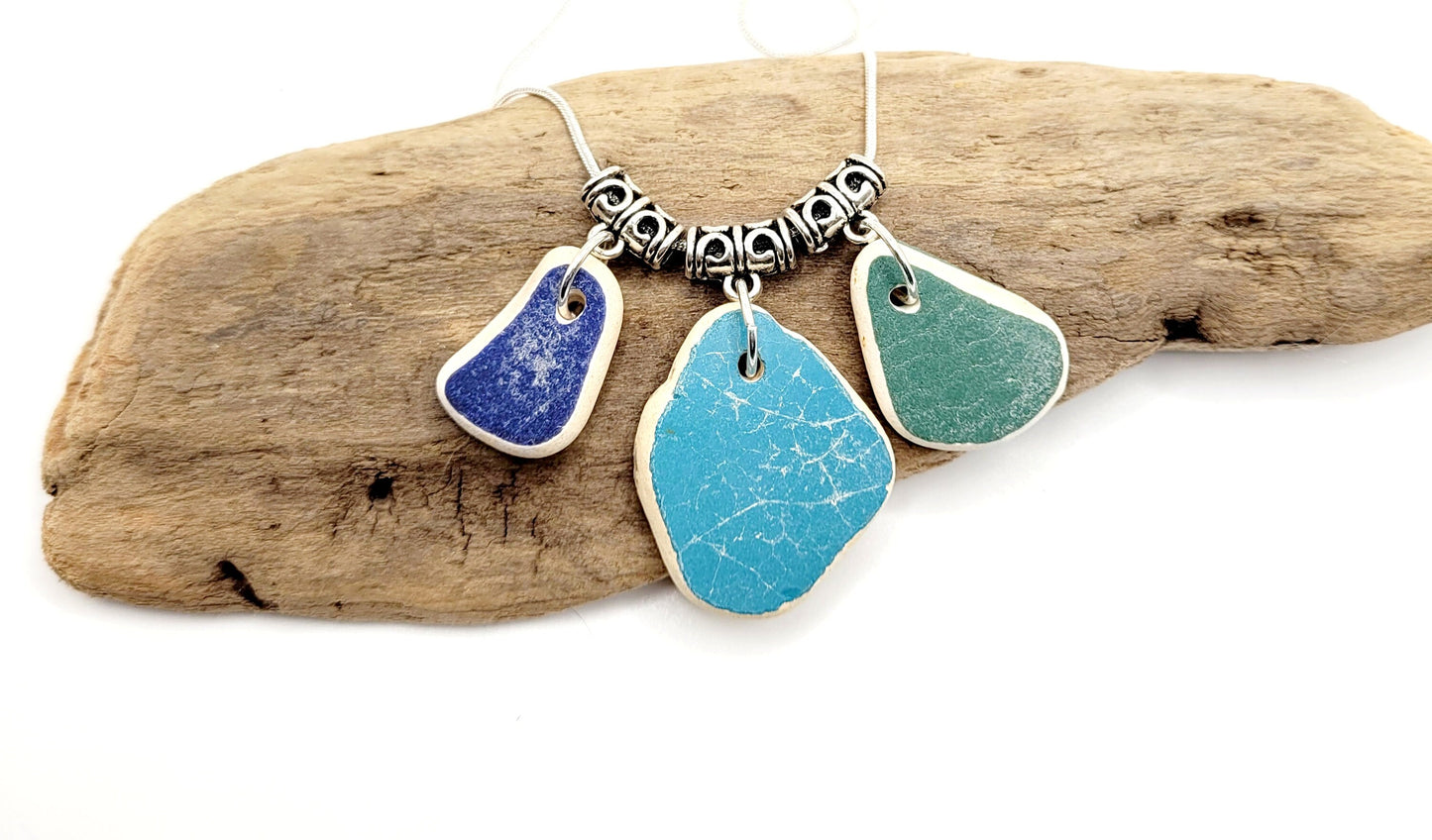 Sea Pottery Necklace/Beach Jewelry/Nautical Jewelry/Gift for Her/Unique Gift