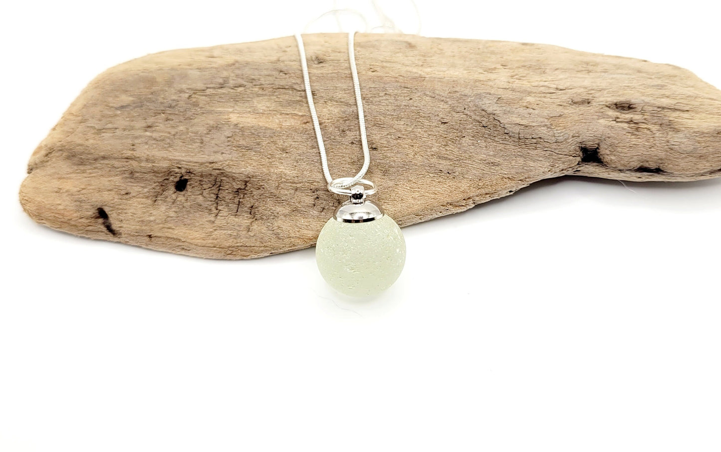 Genuine Sea Glass Marble/Sea Glass Marble Pendant/Sea Glass Pendant/Sea Glass Necklace/Unique Gift/125