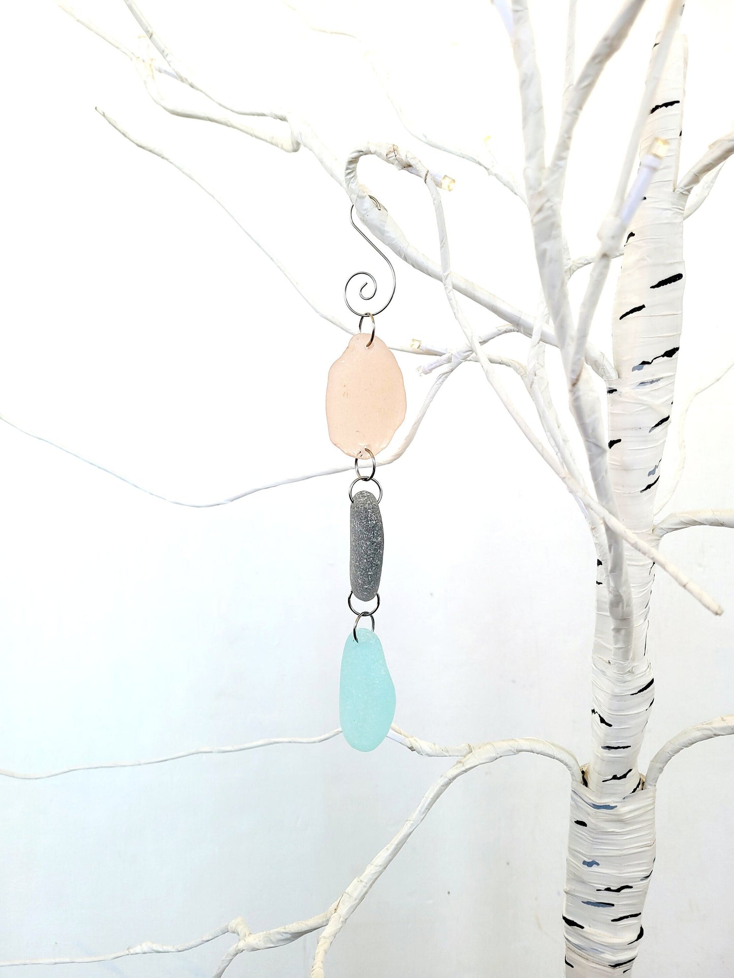 Genuine Sea Glass/Genuine Sea Glass Suncatcher/Mini Sea Glass Suncatcher/Sea Glass Mobile/Lake House Decor/Unique Gift/Gift for Her