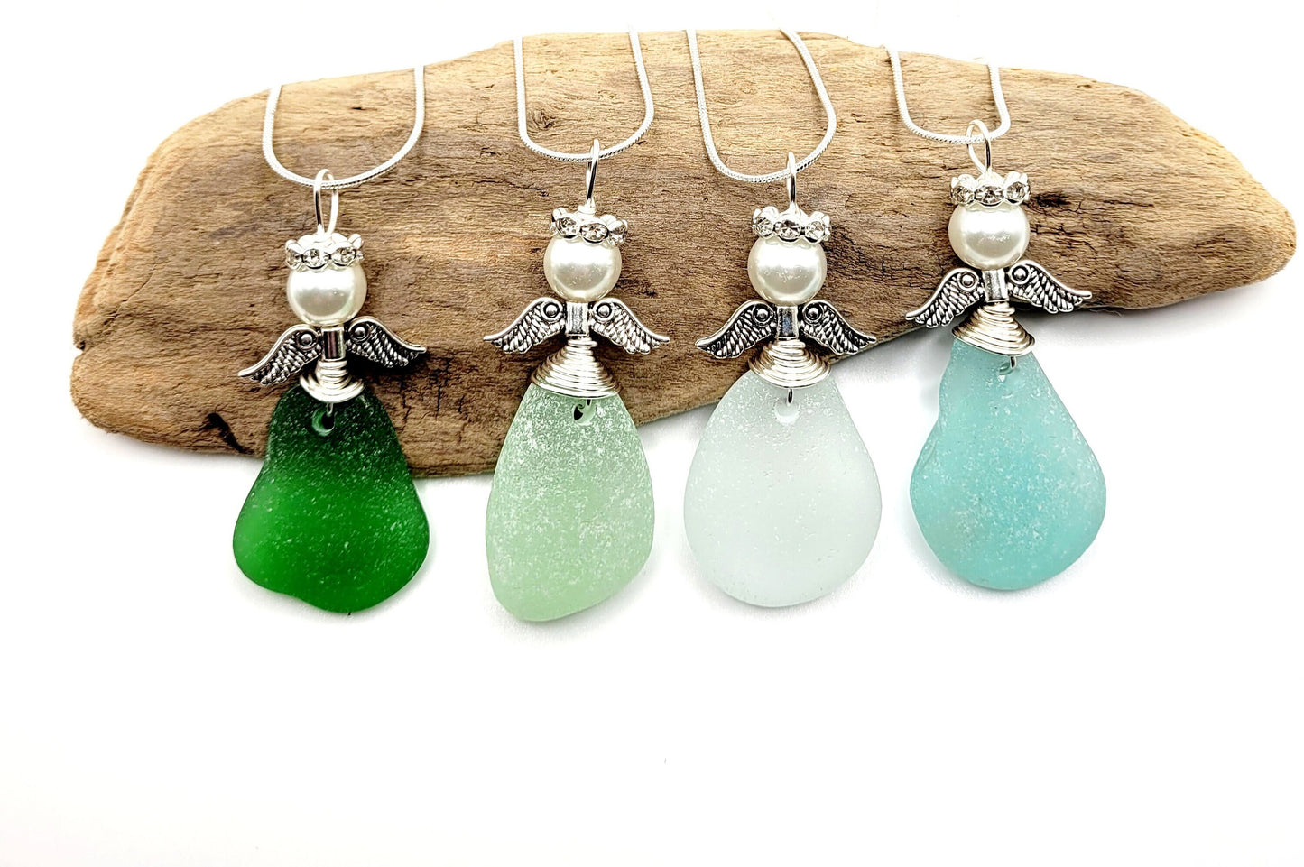 Genuine Sea Glass Ange/Angel Car Charm/Angel Pendant/Angel Ornament/Angel Gift/Gift for Friend