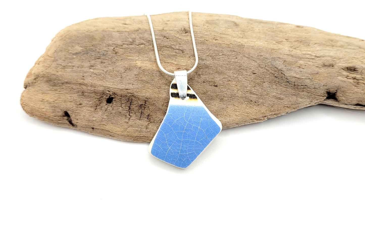 Genuine Sea Pottery Pendant Beach Ceramic Necklace Beach Ceramic Charm Unique Gift Sea Pottery Sea Pottery Necklace