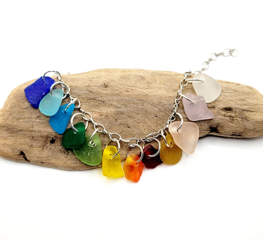 Genuine Sea Glass Bracelet/4F