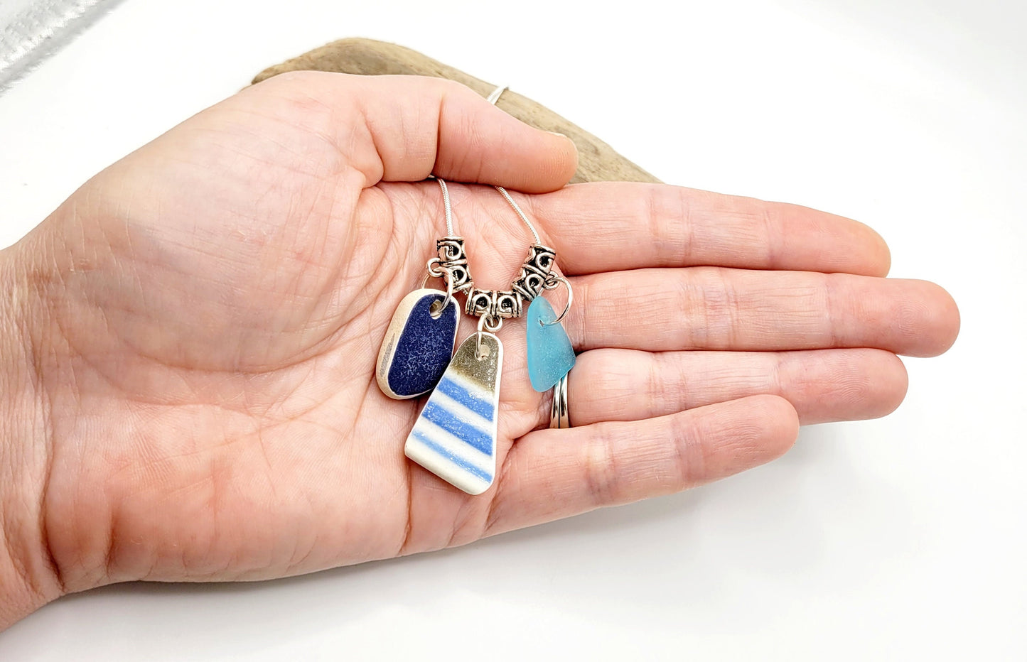 Sea Glass Necklace/Sea Glass Jewelry/Sea Glass Pendant/Genuine Sea Glass/Beach Jewelry/Nautical Jewelry/Gift for Her/Unique Gift/86