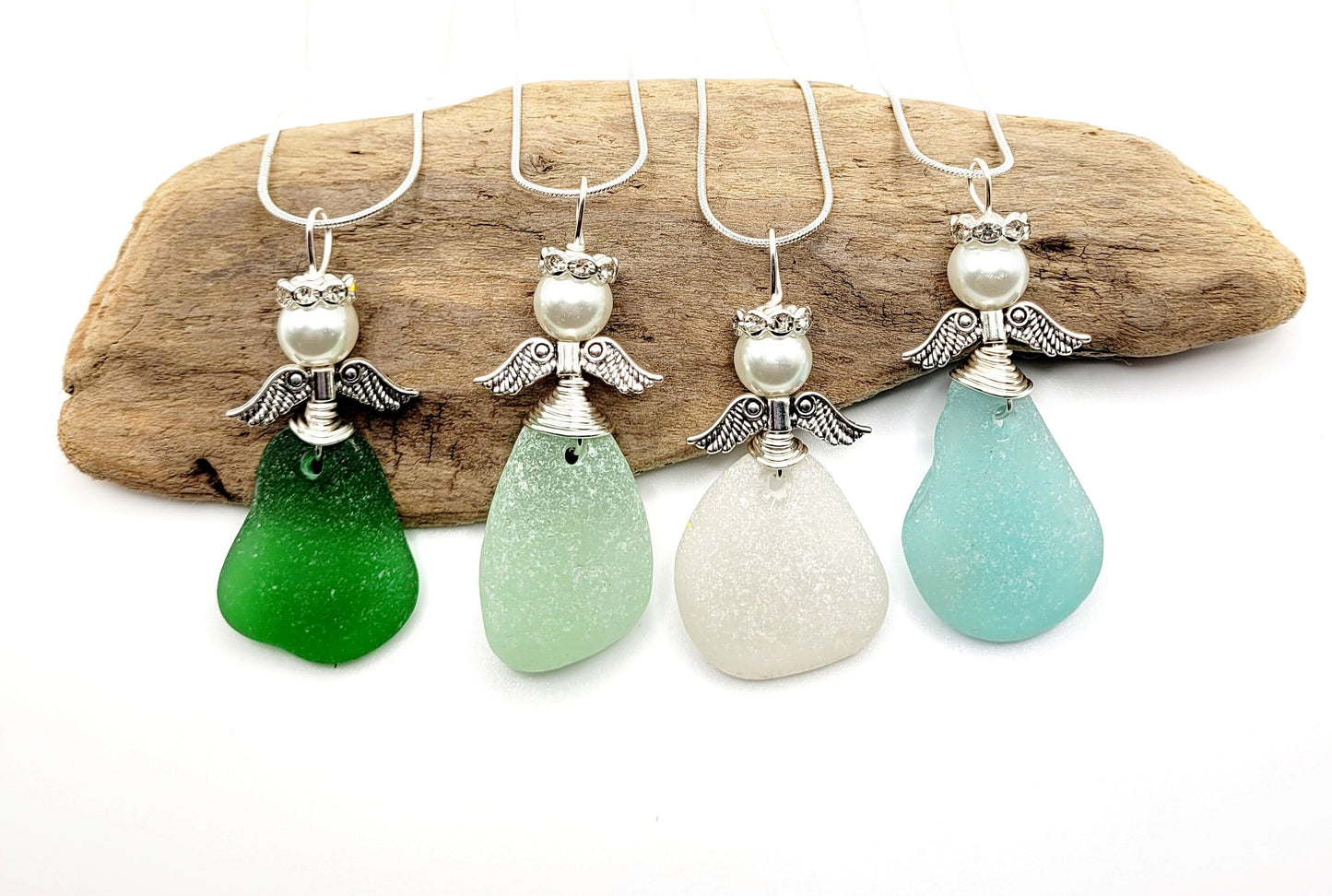 Genuine Sea Glass Ange/Angel Car Charm/Angel Pendant/Angel Ornament/Angel Gift/Gift for Friend