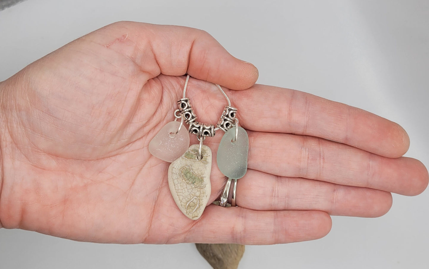 Sea Glass Necklace/Sea Glass Jewelry/Sea Glass Pendant/Genuine Sea Glass/Beach Jewelry/Nautical Jewelry/Gift for Her/Unique Gift/123