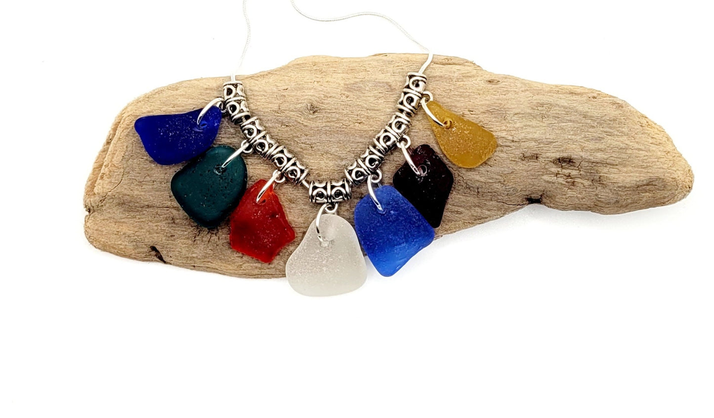 Sea Glass Necklace/Sea Glass Jewelry/Sea Glass Pendant/Genuine Sea Glass/Beach Jewelry/Nautical Jewelry/Gift for Her/Unique Gift/62