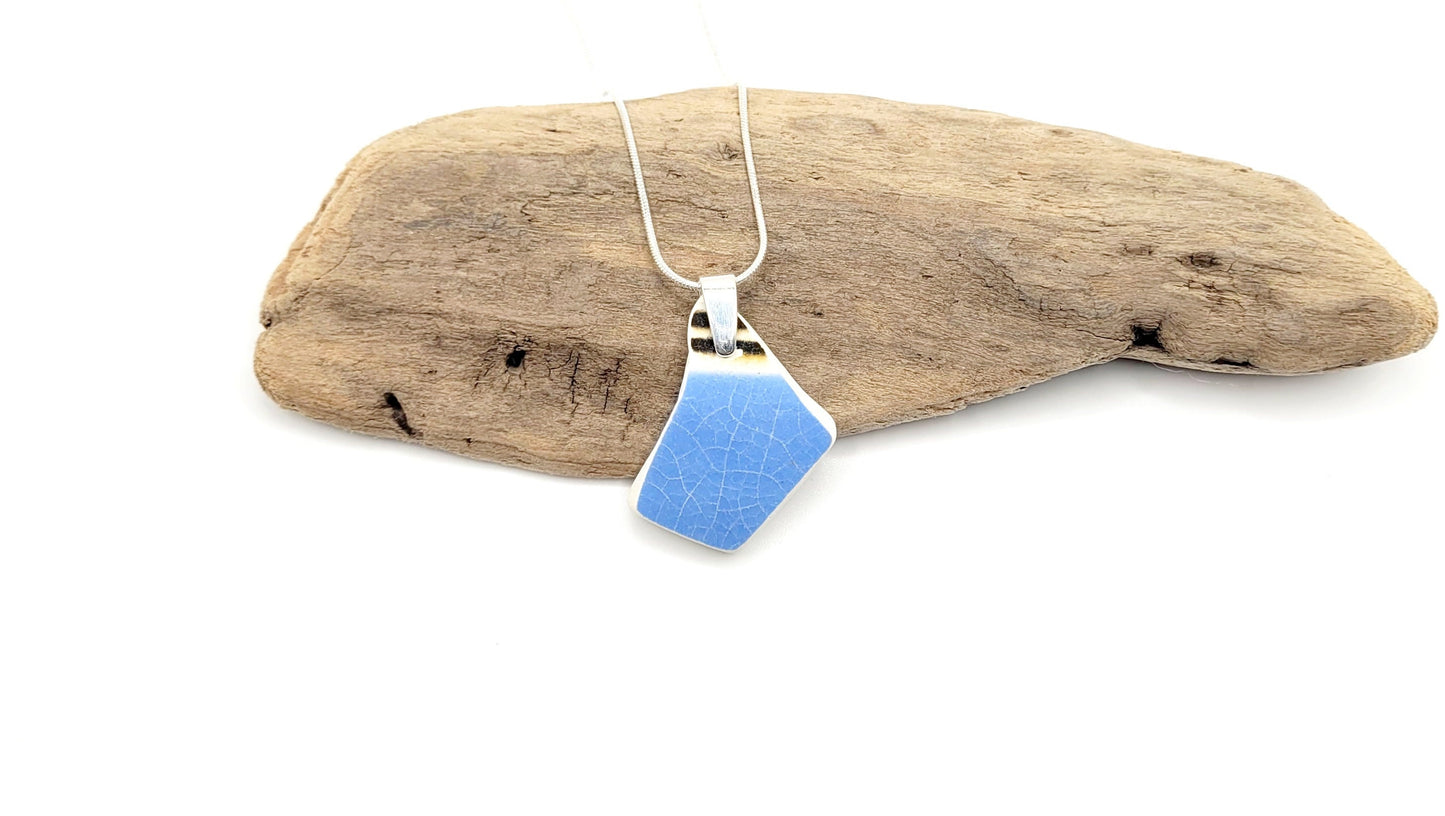 Genuine Sea Pottery Pendant Beach Ceramic Necklace Beach Ceramic Charm Unique Gift Sea Pottery Sea Pottery Necklace