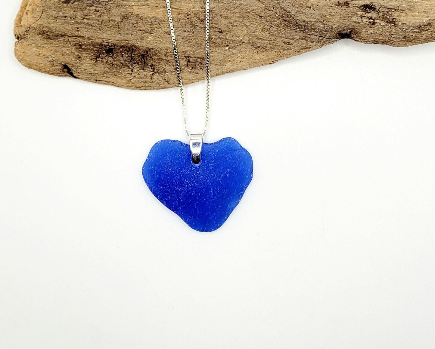 Genuine Sea Glass/ Sea Glass Heart/Sea Glass Necklace/Sea Glass Pendant/Coastal Jewelry/Nautical Pendant/Genuine Sea Glass Jewelry/22