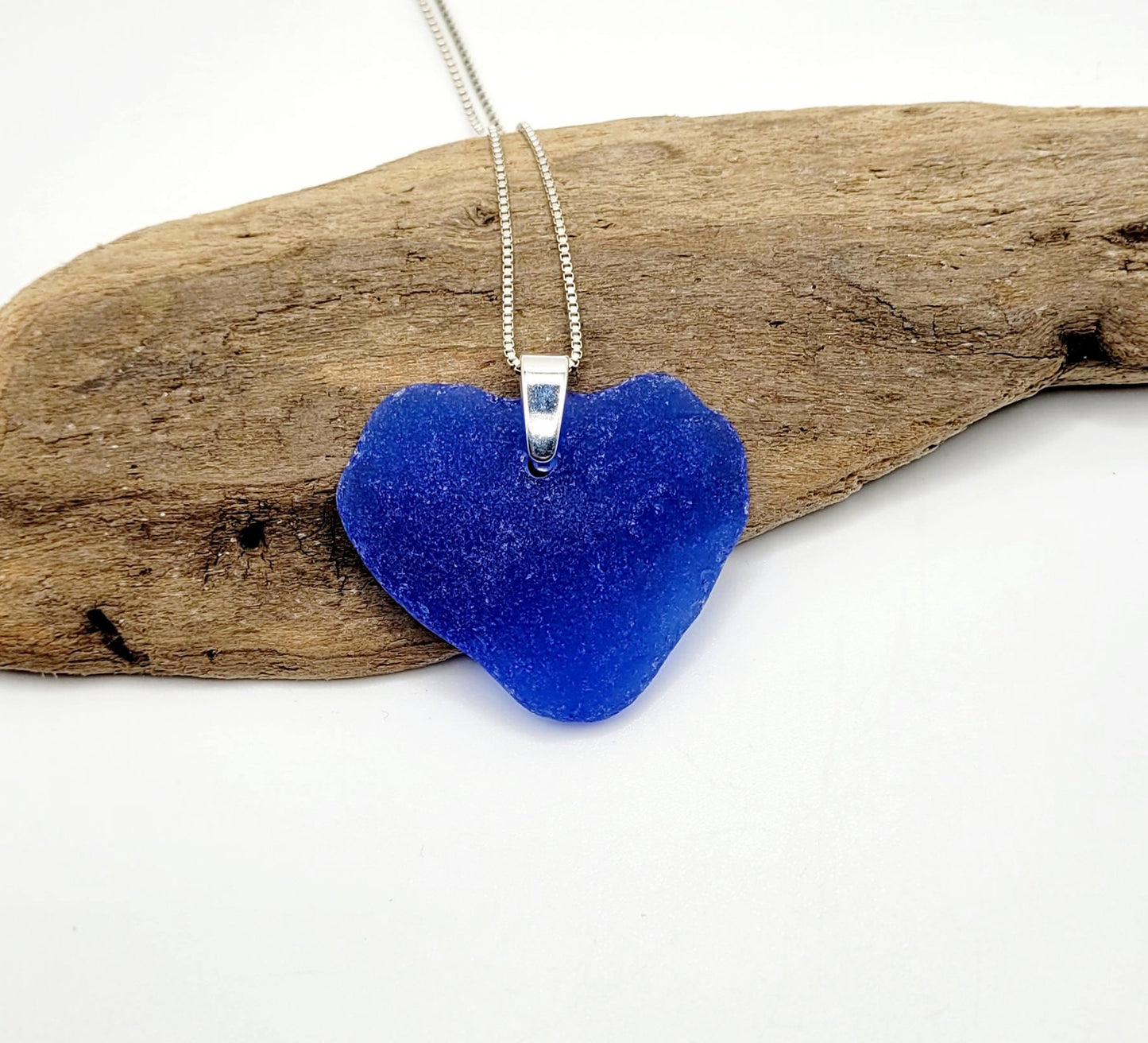 Genuine Sea Glass/ Sea Glass Heart/Sea Glass Necklace/Sea Glass Pendant/Coastal Jewelry/Nautical Pendant/Genuine Sea Glass Jewelry/22