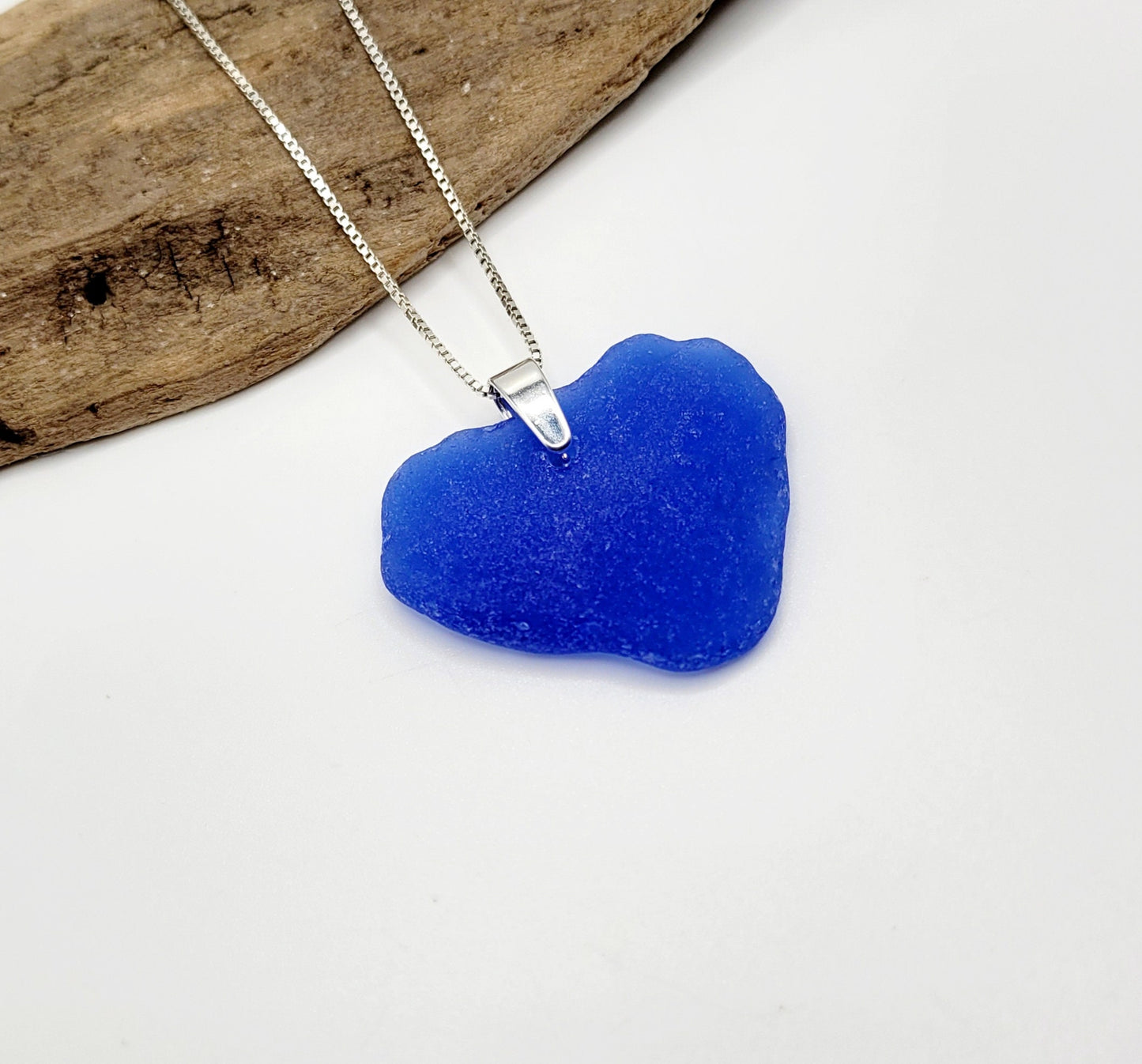 Genuine Sea Glass/ Sea Glass Heart/Sea Glass Necklace/Sea Glass Pendant/Coastal Jewelry/Nautical Pendant/Genuine Sea Glass Jewelry/22