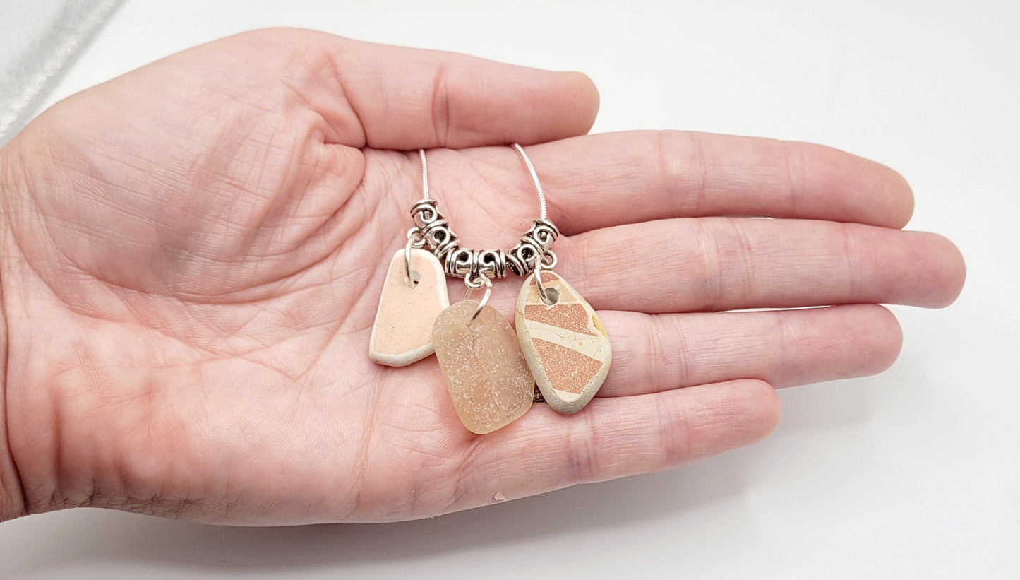 Sea Glass Necklace/Sea Glass Jewelry/Sea Glass Pendant/Genuine Sea Glass/Beach Jewelry/Nautical Jewelry/Gift for Her/Unique Gift/100