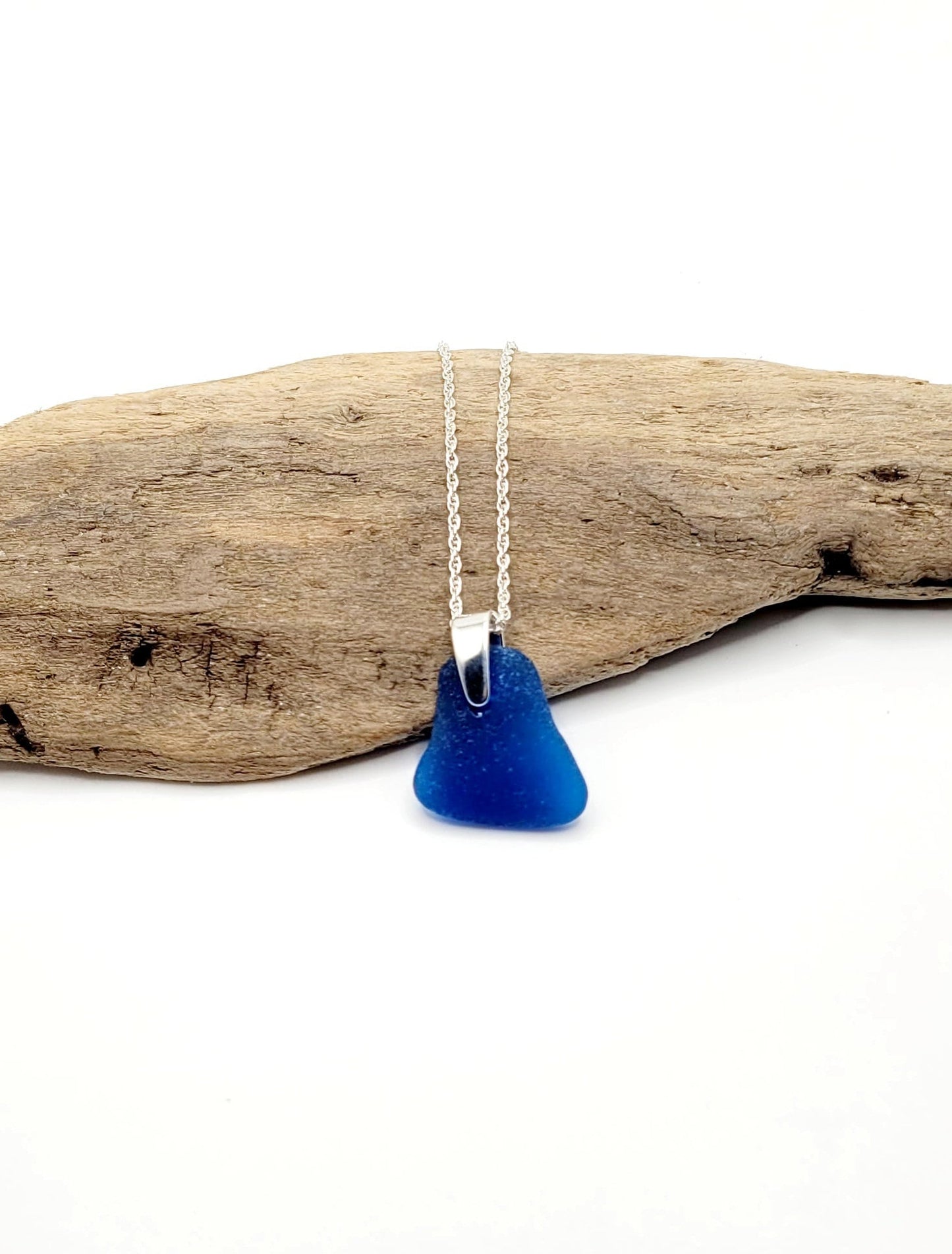 Genuine Sea Glass/Sea Glass and Sterling Silver Necklace/Glass Sea Glass Pendant/Genuine Sea Glass Jewelry/181