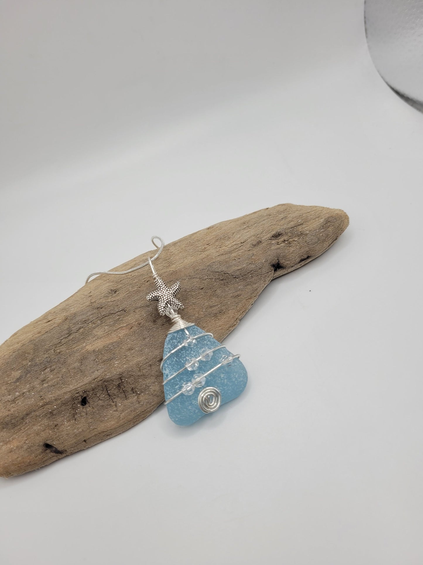 Genuine Sea Glass Christmas Tree Pendant/Sea Glass Christmas Tree Ornament/Coastal Ornament/Beach Decor/58