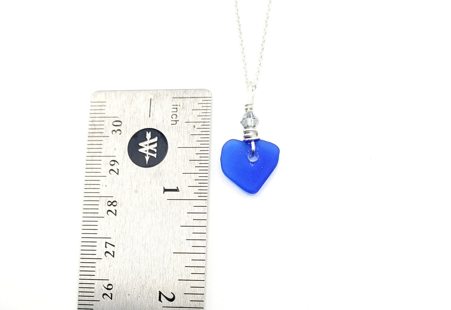 Tiny Genuine Sea Glass Pendant/Heart Sea Glass Pendant/Natural Sea Glass /Anniversary Gift/Gift for her/Unique Gift/Sterling Silver/218