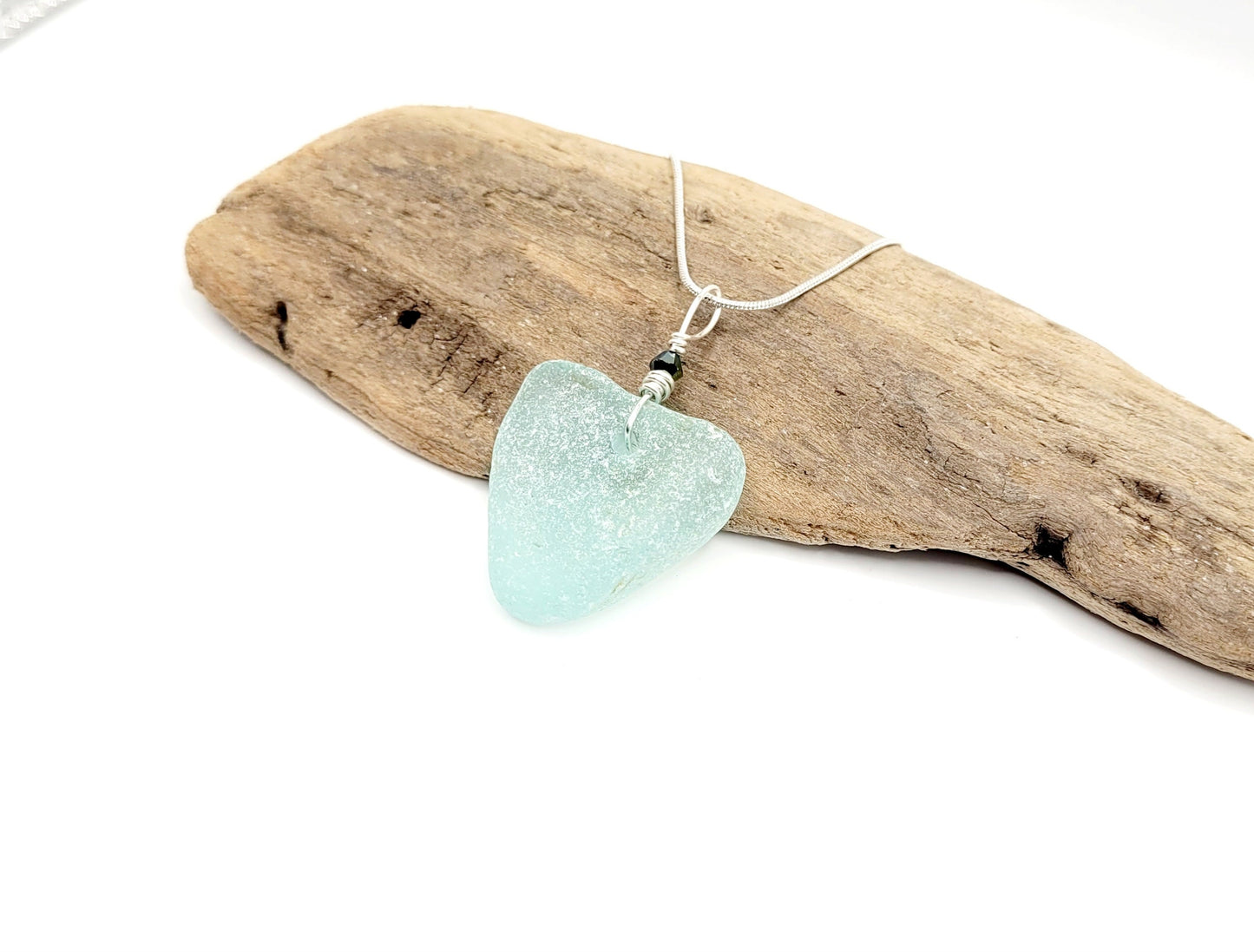 Genuine Sea Glass Pendant/Heart Sea Glass Pendant/Natural Heart Sea Glass Pendant/Anniversary Gift/Gift for her/Unique Gift/104