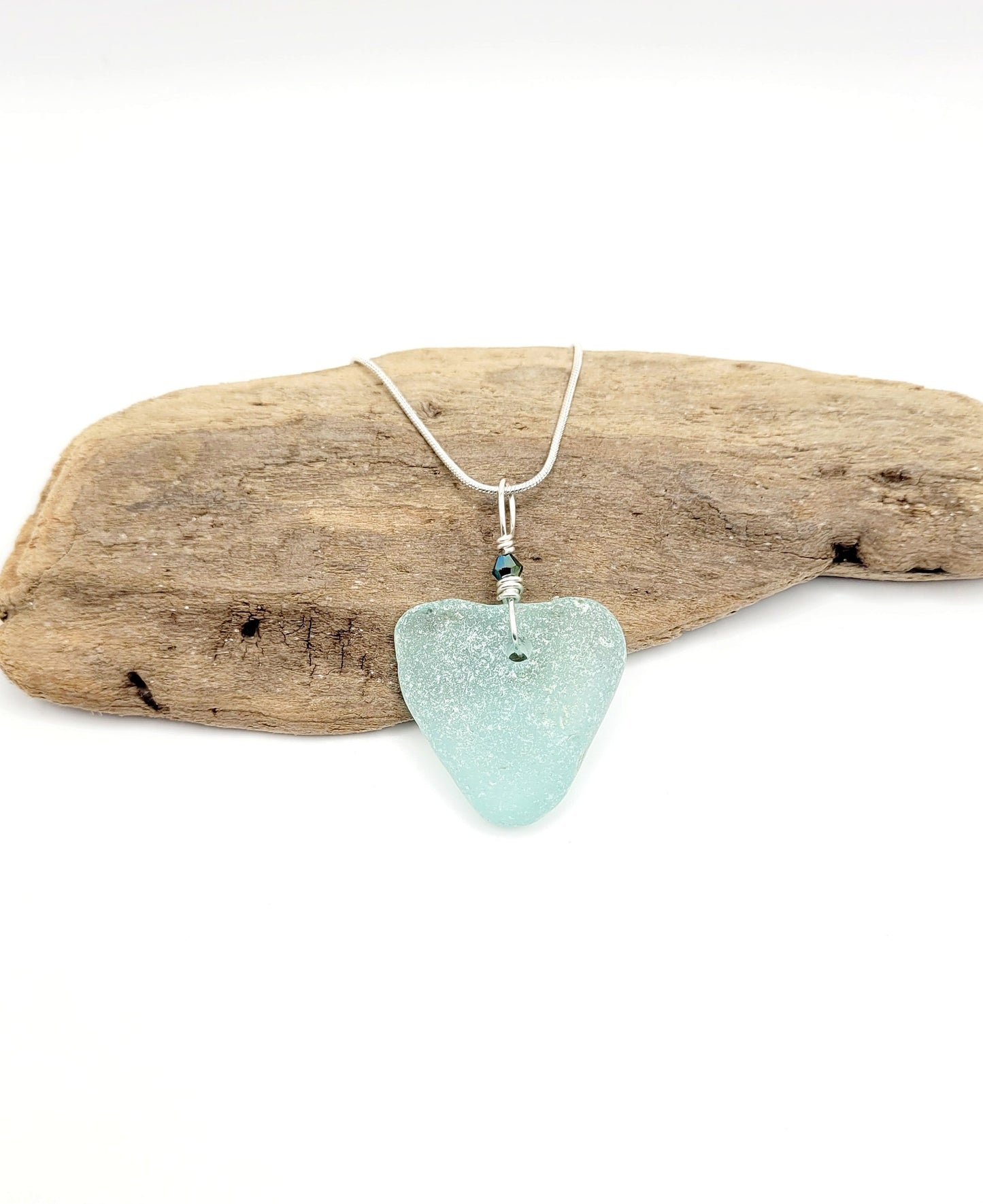 Genuine Sea Glass Pendant/Heart Sea Glass Pendant/Natural Heart Sea Glass Pendant/Anniversary Gift/Gift for her/Unique Gift/104