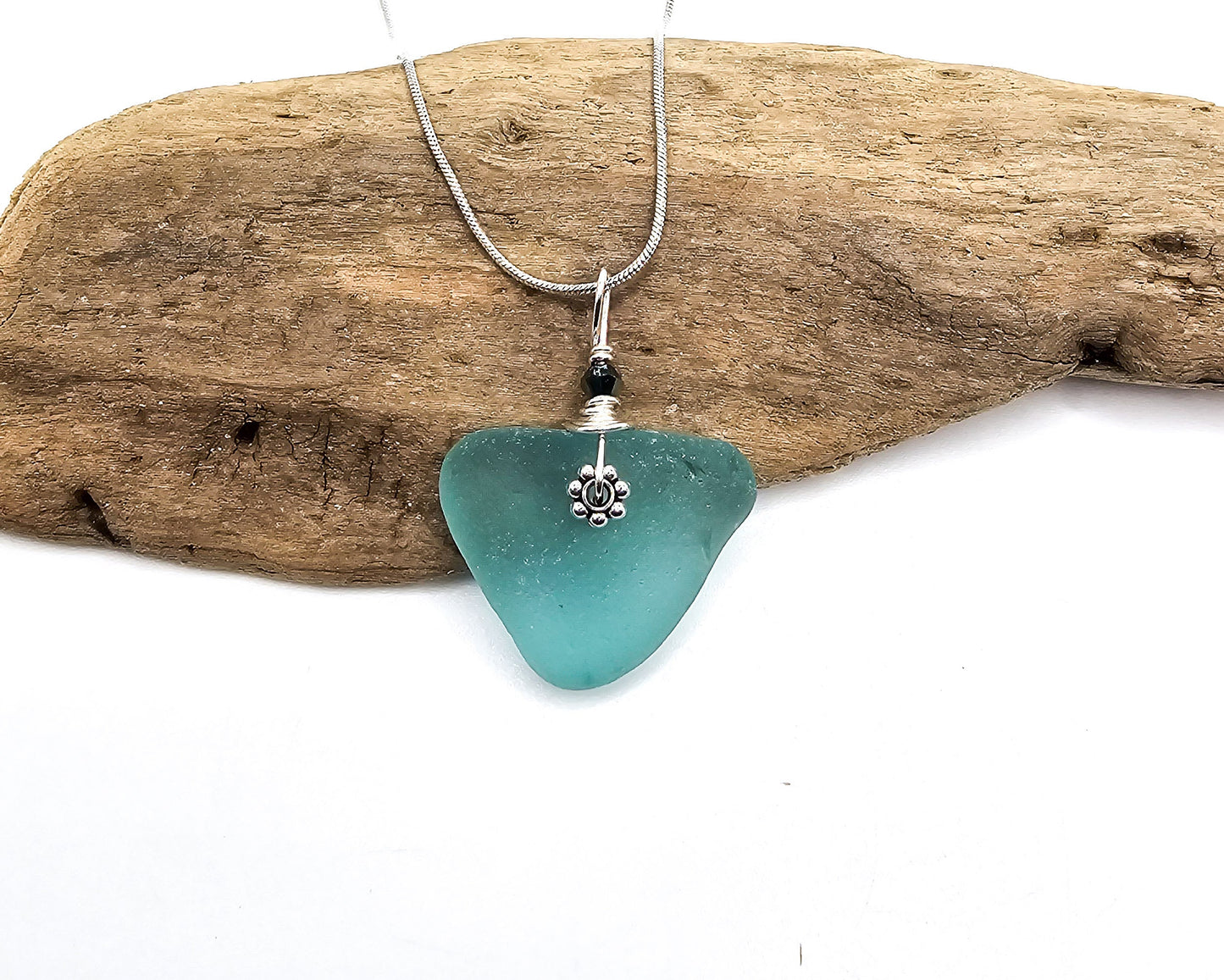 Genuine Sea Glass Pendant/Heart Sea Glass Pendant/Natural Heart Sea Glass Pendant/Anniversary Gift/Gift for her/Unique Gift/