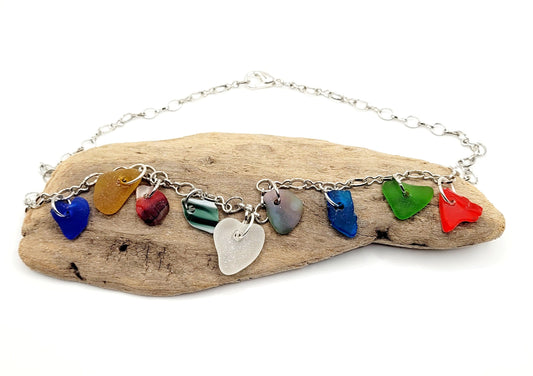 Sea Glass Necklace / Genuine Sea Glass  / Rare Sea Glass / Unique Gift  / Red Sea Glass / Sea Glass Charm Necklace  / Whimsical Gift/220