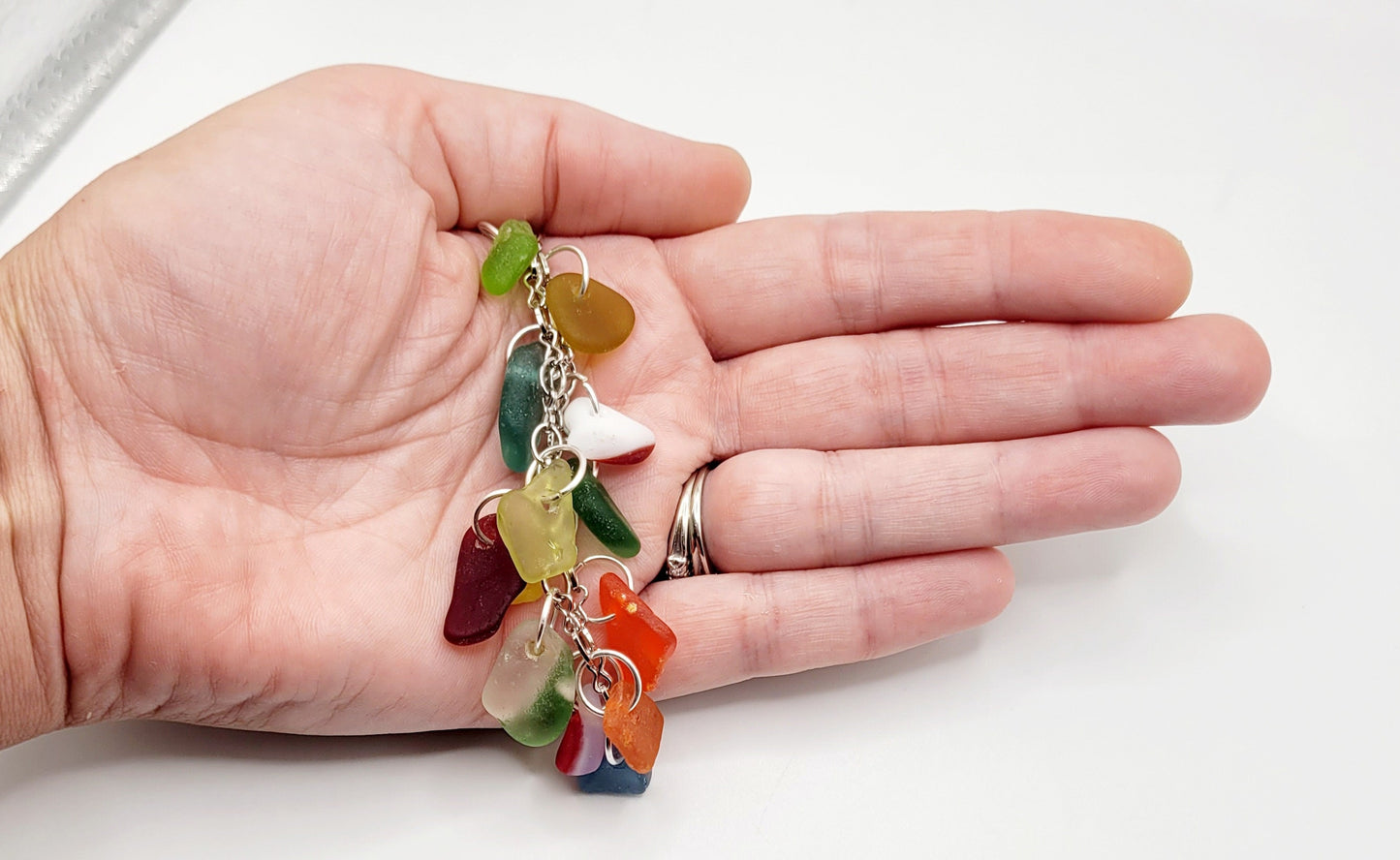 Sea Glass Necklace / Genuine Sea Glass  / Rare Sea Glass / Unique Gift  / Red Sea Glass / Sea Glass Charm Necklace  / Whimsical Gift/215