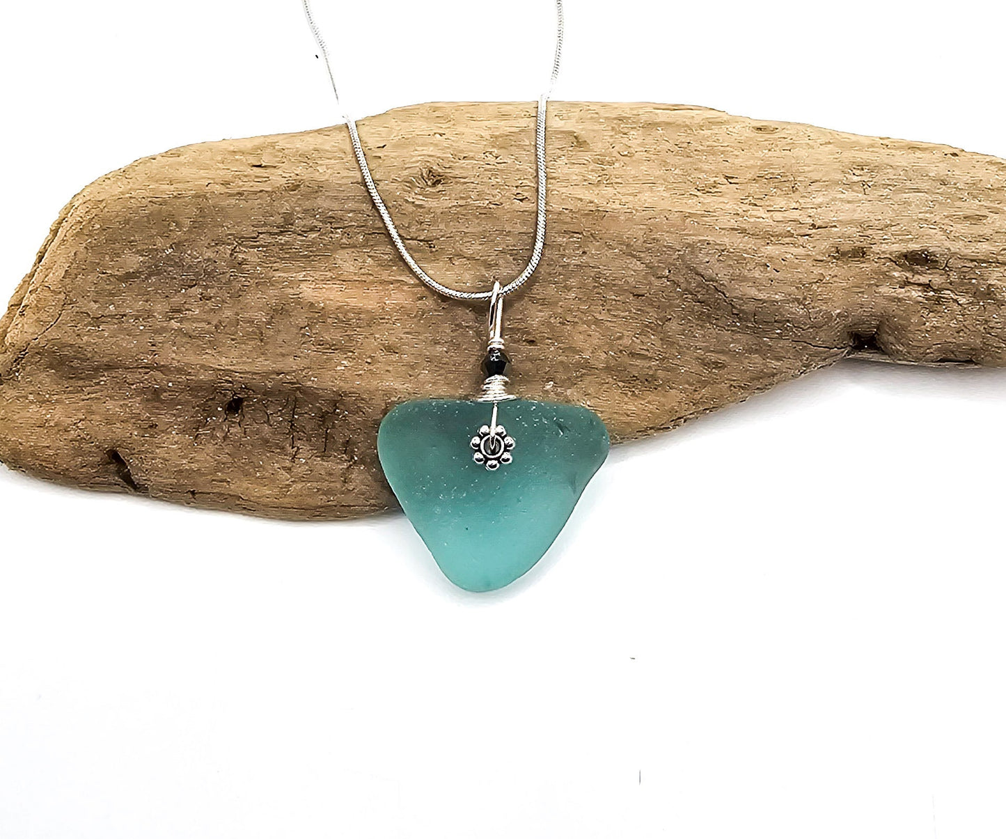 Genuine Sea Glass Pendant/Heart Sea Glass Pendant/Natural Heart Sea Glass Pendant/Anniversary Gift/Gift for her/Unique Gift/