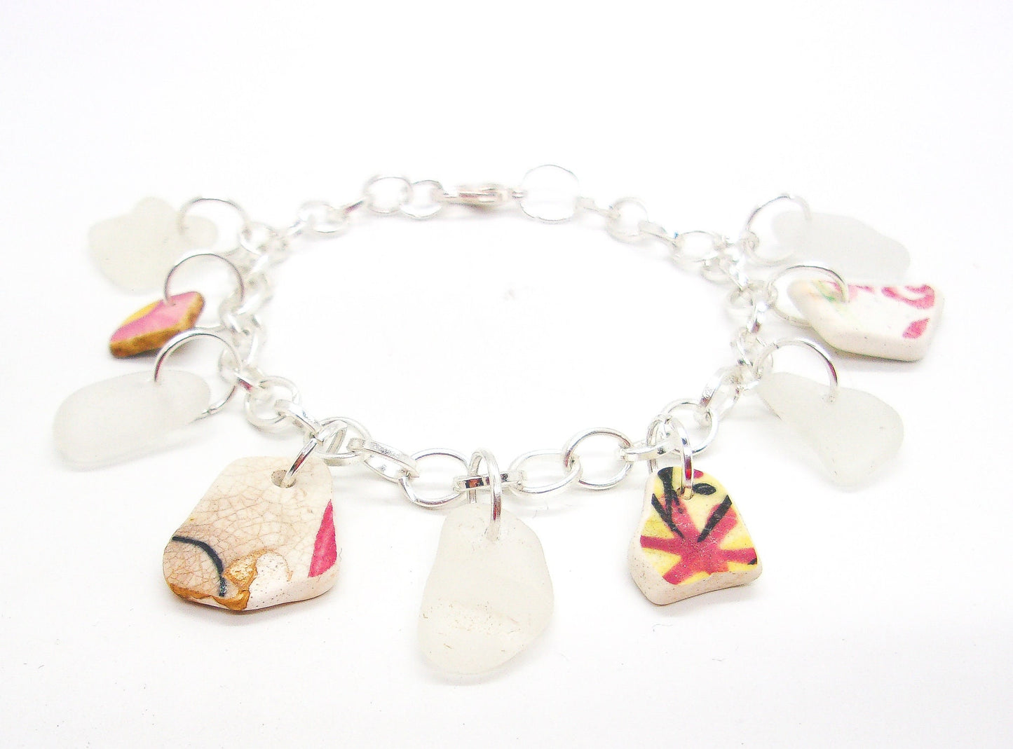 Sea Pottery Bracelet/Genuine Sea Pottery/Charm Bracelet