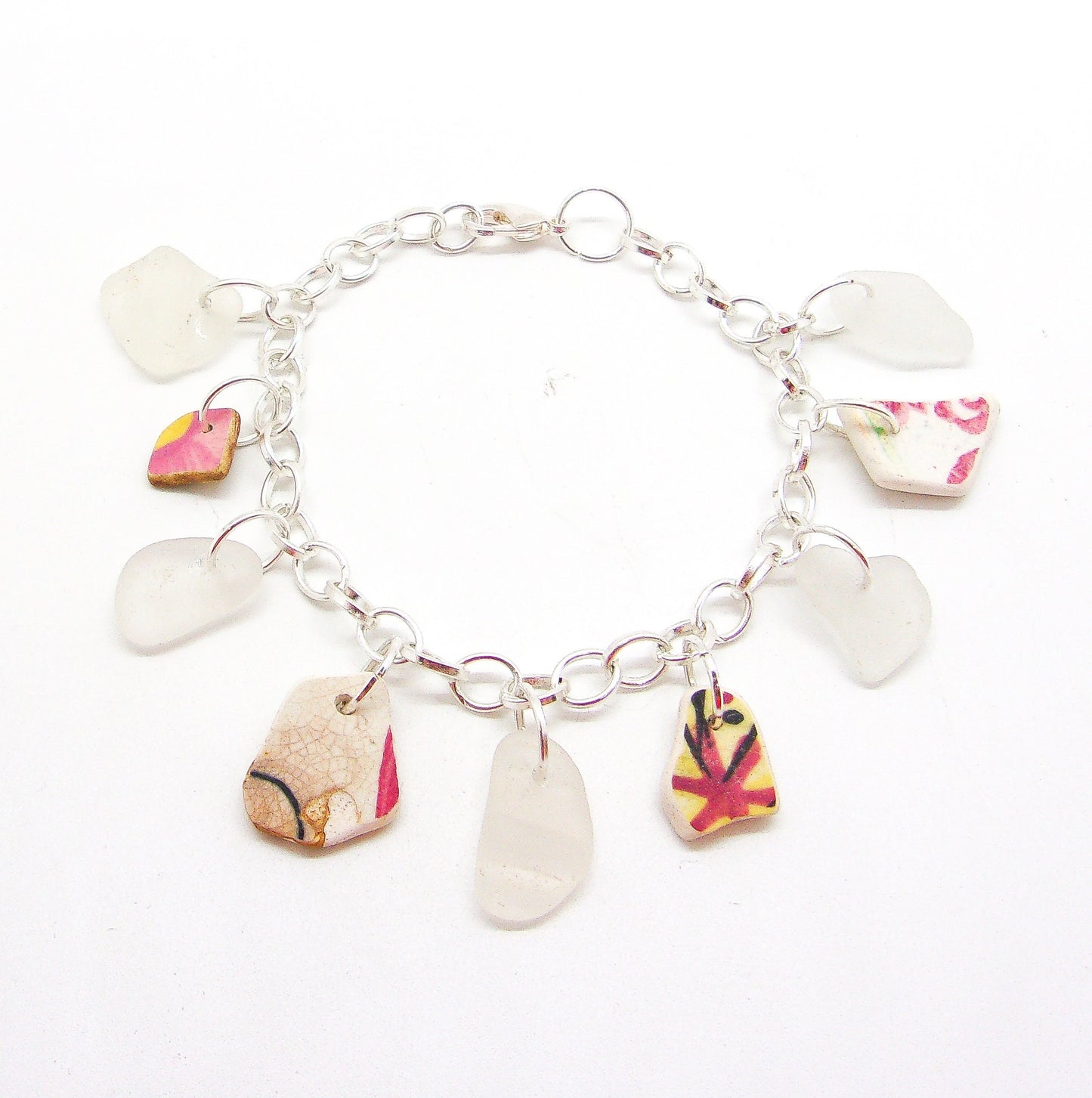 Sea Pottery Bracelet/Genuine Sea Pottery/Charm Bracelet