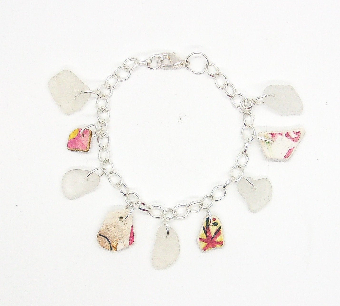 Sea Pottery Bracelet/Genuine Sea Pottery/Charm Bracelet