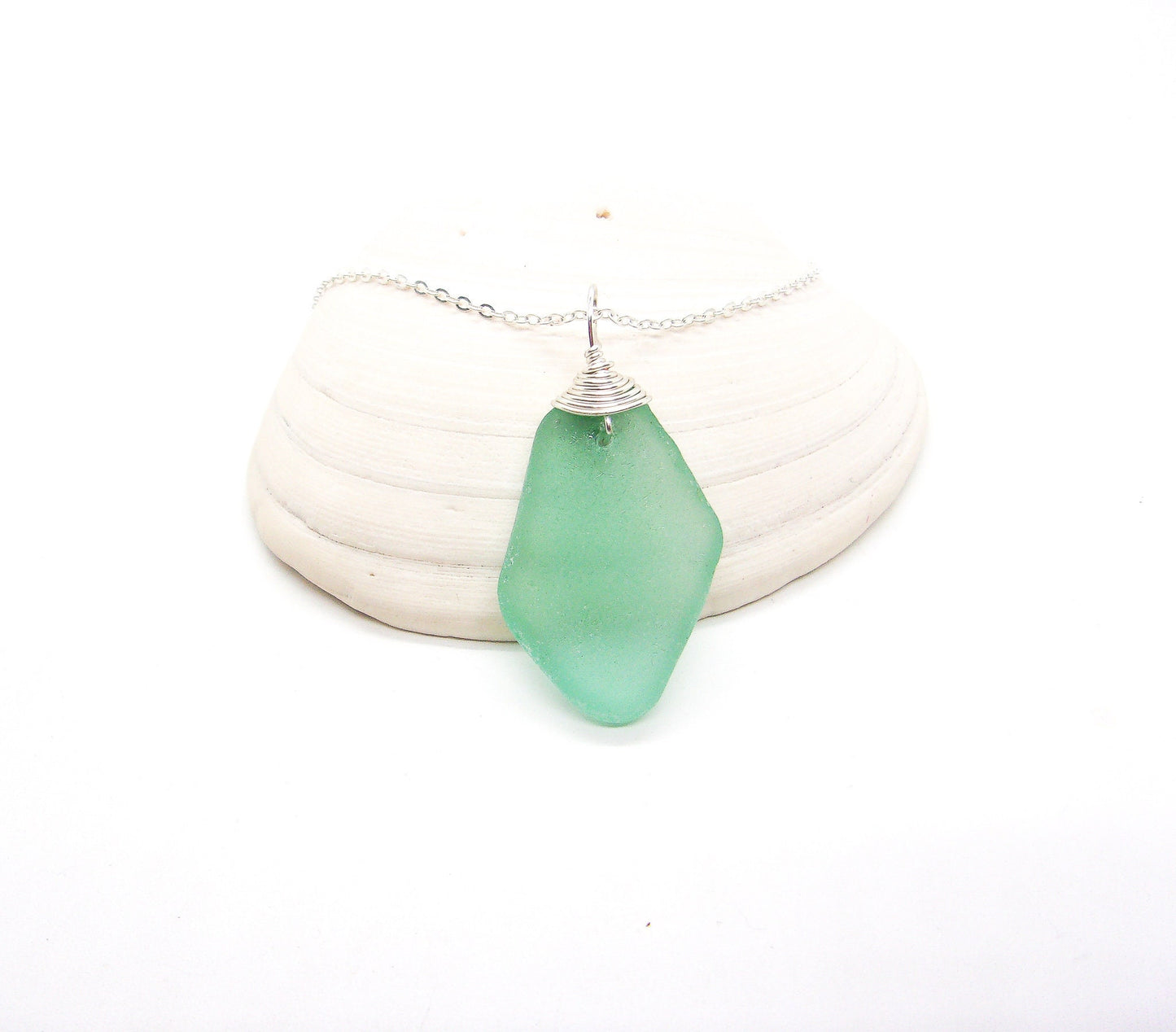 Genuine Sea Glass/Sea Glass Necklace/Sea Glass Pendant/Coastal Jewelry/Nautical Pendant/Genuine Sea Glass Jewelry/68