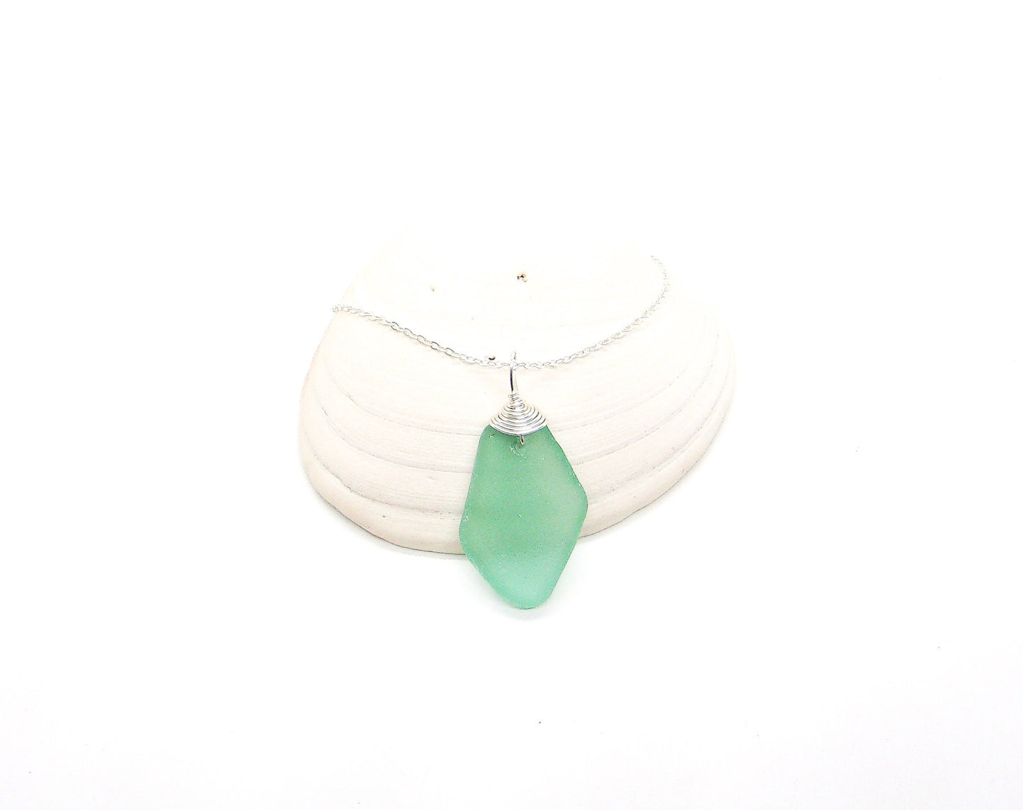 Genuine Sea Glass/Sea Glass Necklace/Sea Glass Pendant/Coastal Jewelry/Nautical Pendant/Genuine Sea Glass Jewelry/68