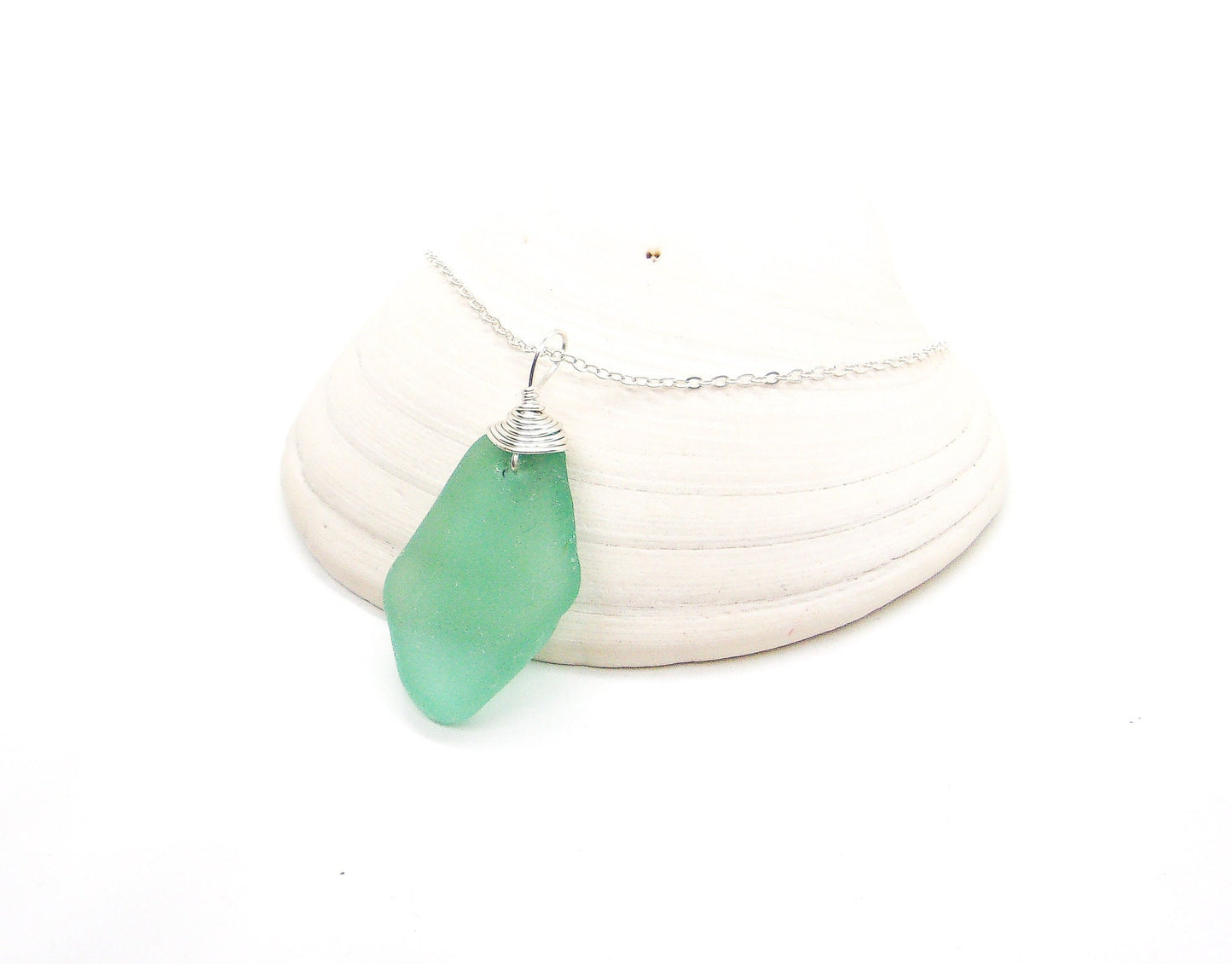 Genuine Sea Glass/Sea Glass Necklace/Sea Glass Pendant/Coastal Jewelry/Nautical Pendant/Genuine Sea Glass Jewelry/68