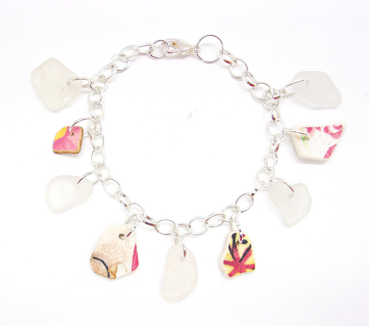 Sea Pottery Bracelet/Genuine Sea Pottery/Charm Bracelet