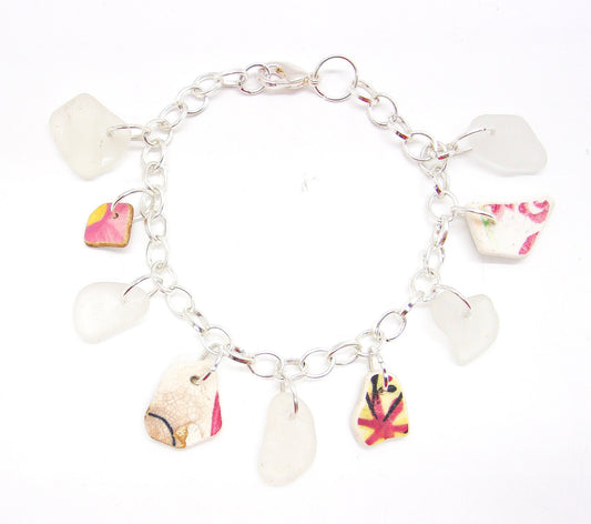 Sea Pottery Bracelet/Genuine Sea Pottery/Charm Bracelet