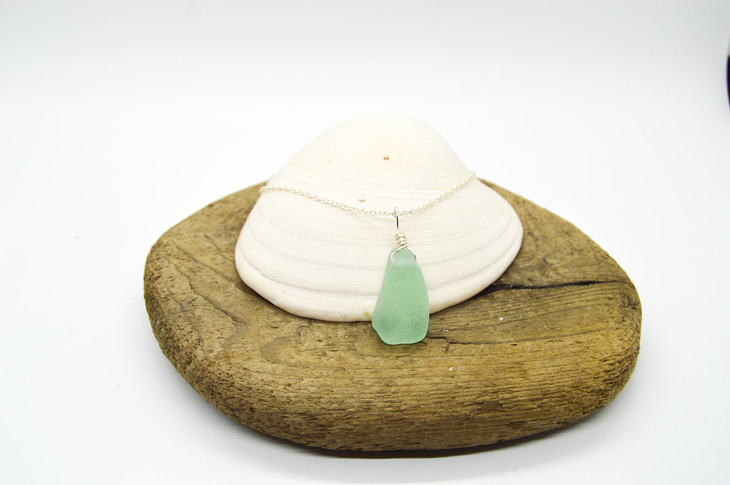 Genuine Sea Glass/Sea Glass Necklace/Sea Glass Pendant/Coastal Jewelry/Nautical Pendant/Genuine Sea Glass Jewelry/38