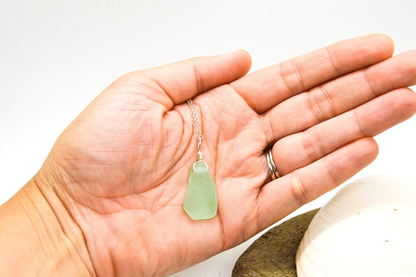 Genuine Sea Glass/Sea Glass Necklace/Sea Glass Pendant/Coastal Jewelry/Nautical Pendant/Genuine Sea Glass Jewelry/38